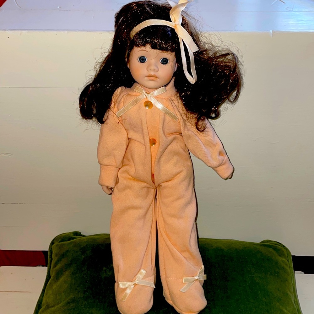 Vintage 16” Porcelain Doll, Private Collection by House of Lloyd, Hand-Painted